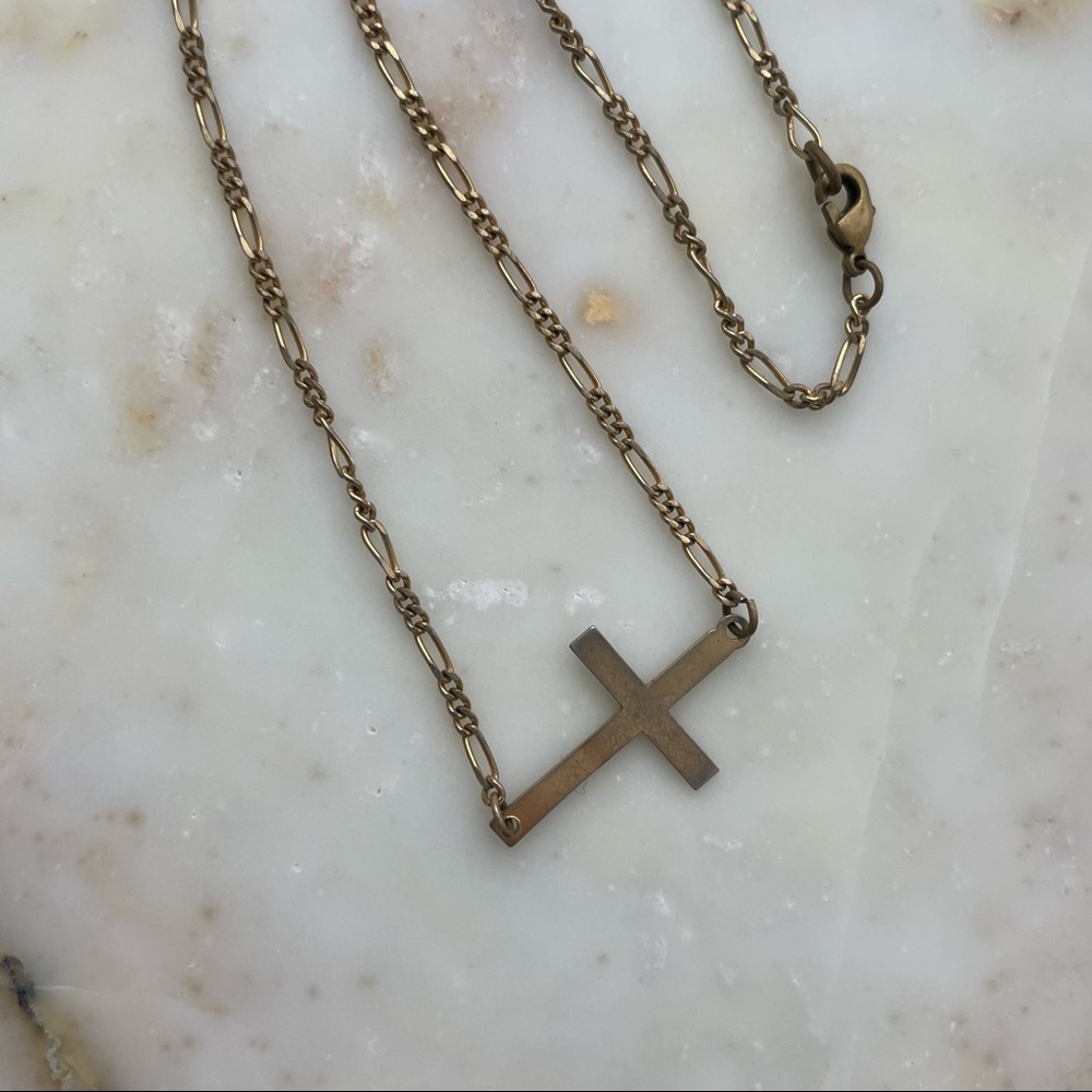 Short Cross Necklace